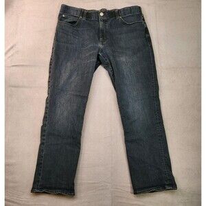 Lee Extreme Motion MVP Jeans Men's 38x30 Blue Dark Wash Straight Tapered